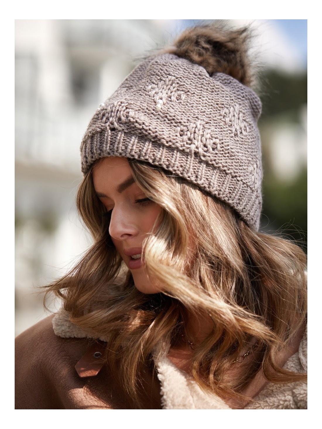 Cappuccino winter hat C8 - Online store - Boutique